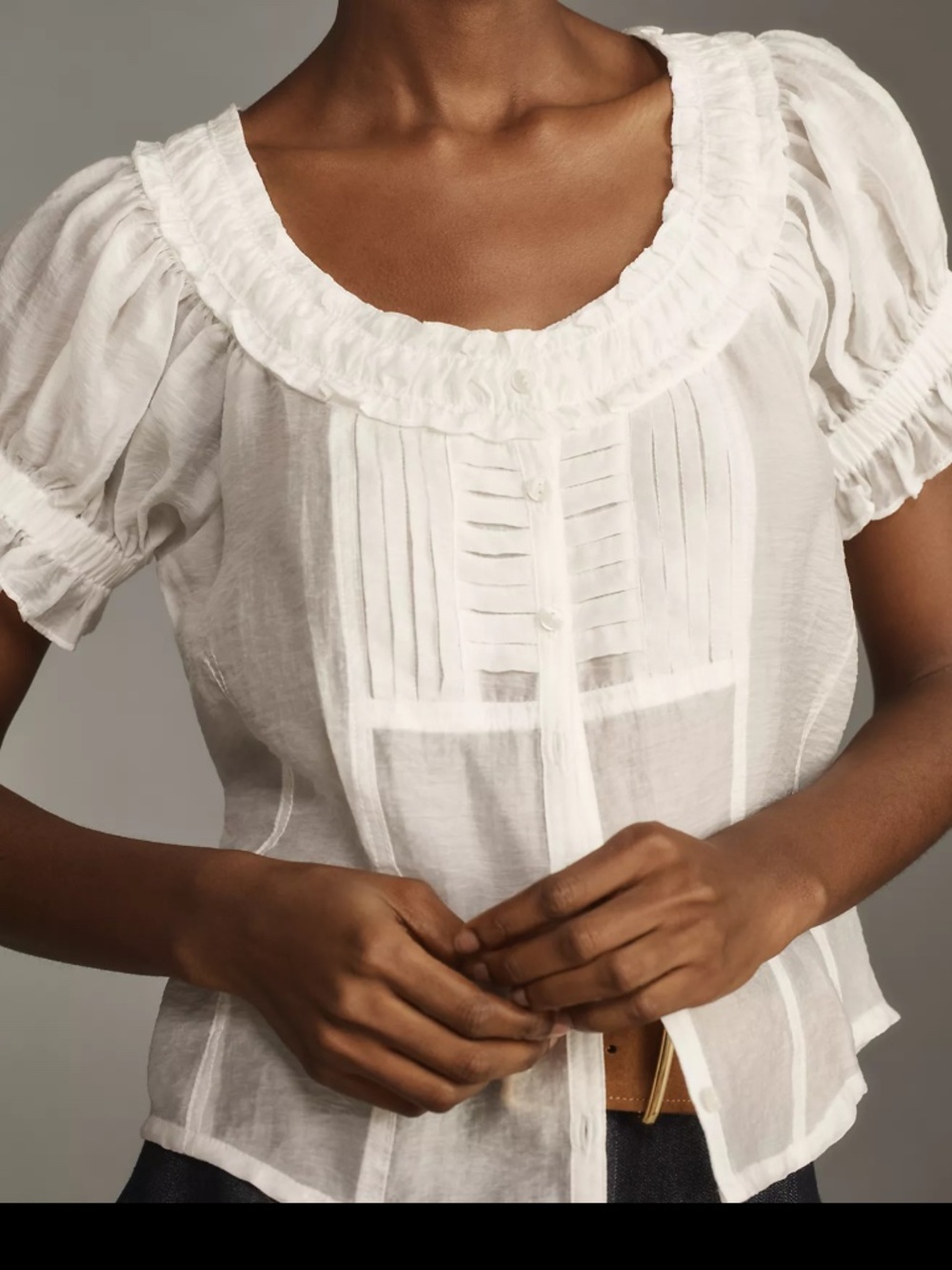 Pilcro Sheer Silky Blouse